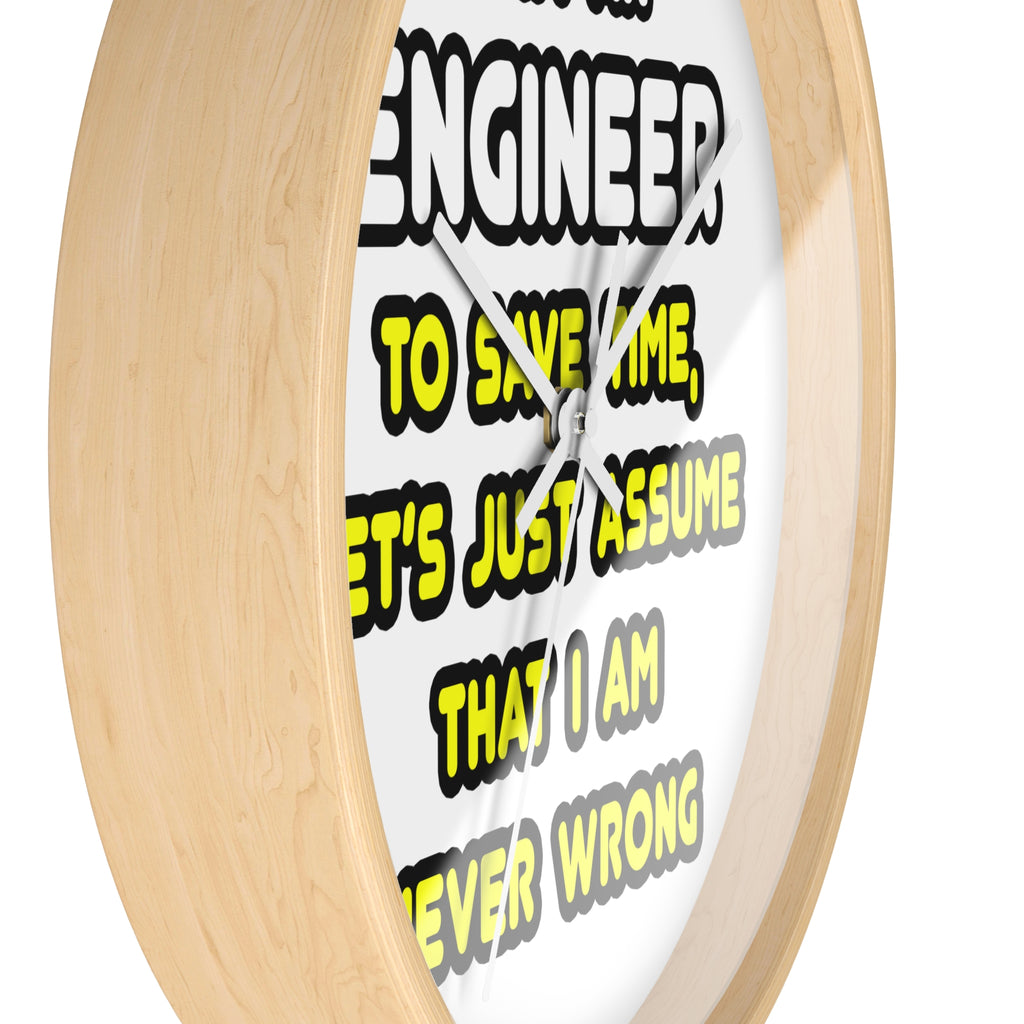 Funny Engineer T Shirts and Gifts - Wall Clock