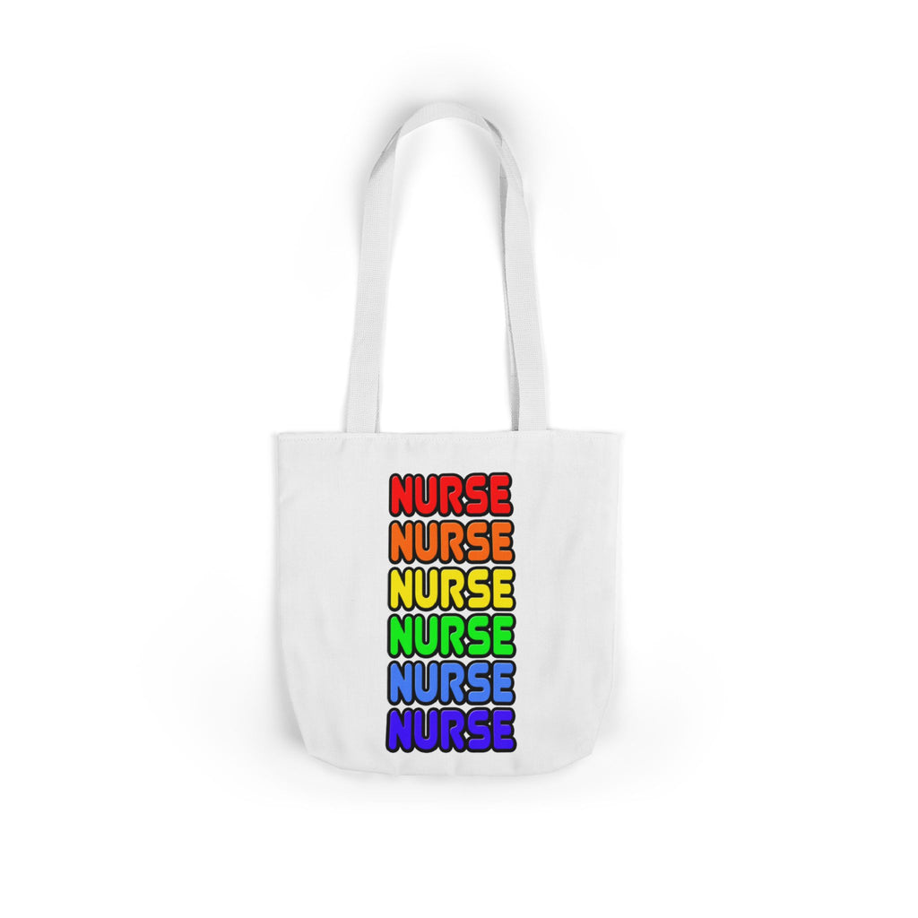 Rainbow Nurse - Canvas Tote Bag, 5-Color Straps