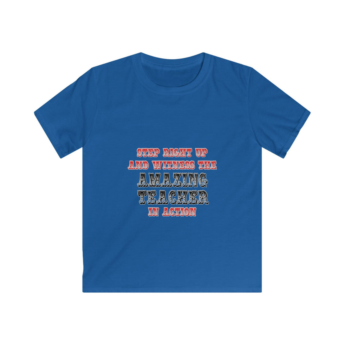 Amazing Teacher In Action - Kids Softstyle Tee