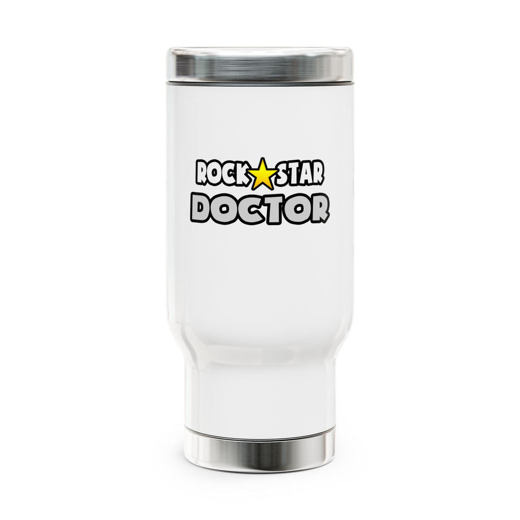 Rock Star Doctor (2) - Stainless Steel Travel Mug with Handle, 14oz