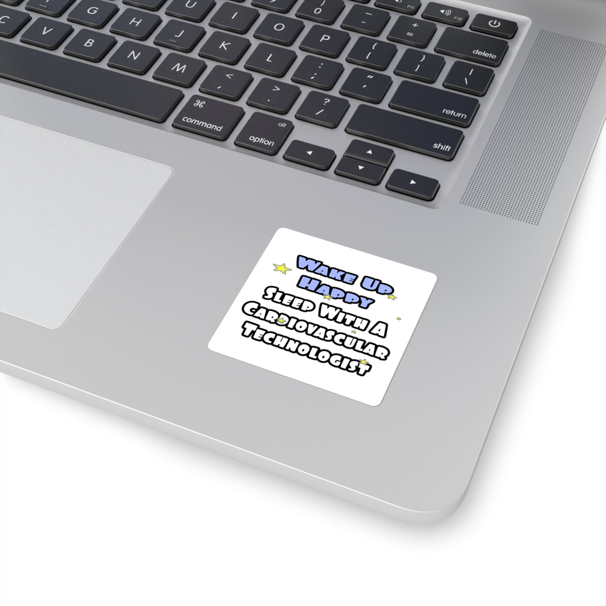 Wake Up Happy .. Sleep With Cardiovascular Tech - Square Stickers