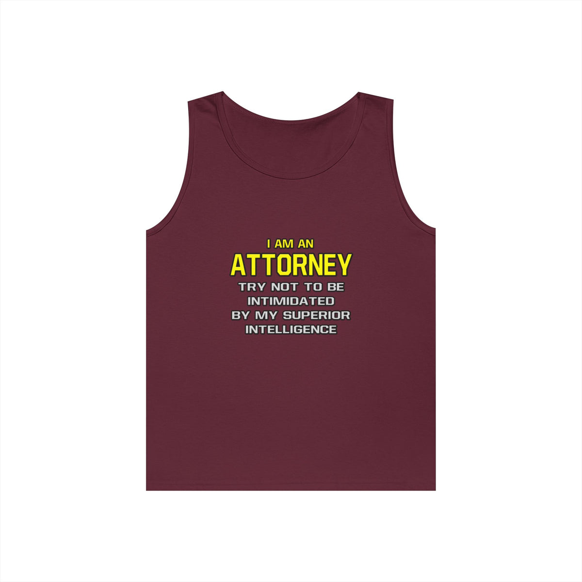 Attorney...Superior Intelligence - Unisex Heavy Cotton Tank Top