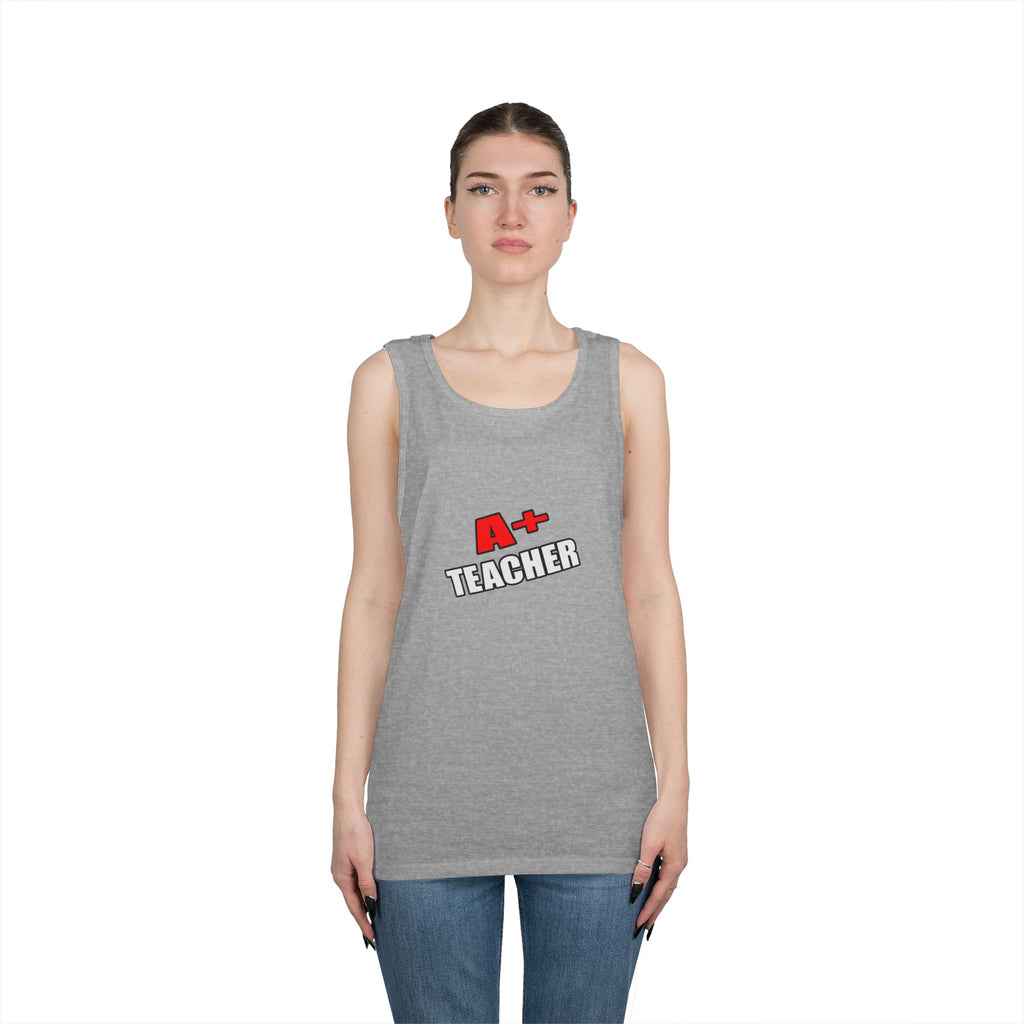 a plus teacher - Unisex Heavy Cotton Tank Top