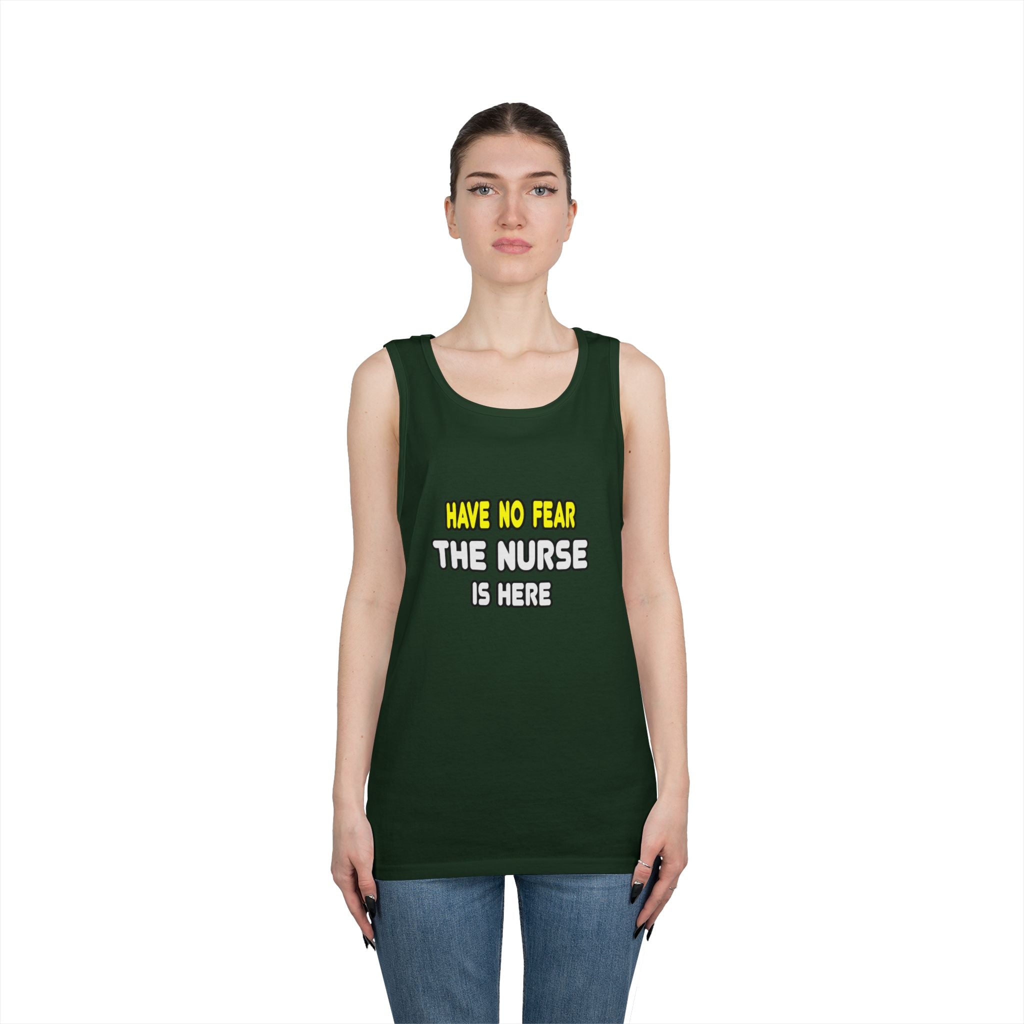 Have No Fear, The Nurse Is Here - Unisex Heavy Cotton Tank Top