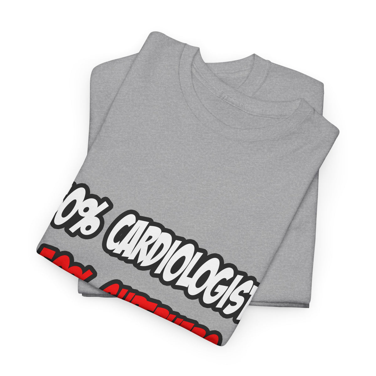 Half Cardiologist...Half Superhero - Unisex Heavy Cotton Tee