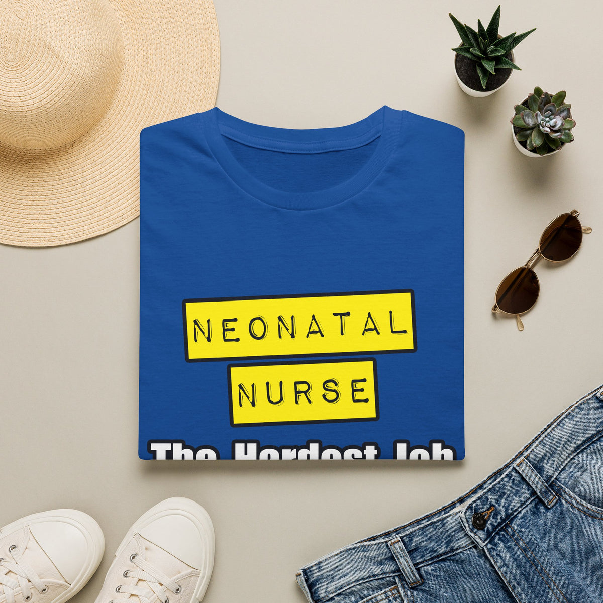 Neonatal Nurse...Hardest Job You'll Ever Love - Unisex Softstyle T-Shirt