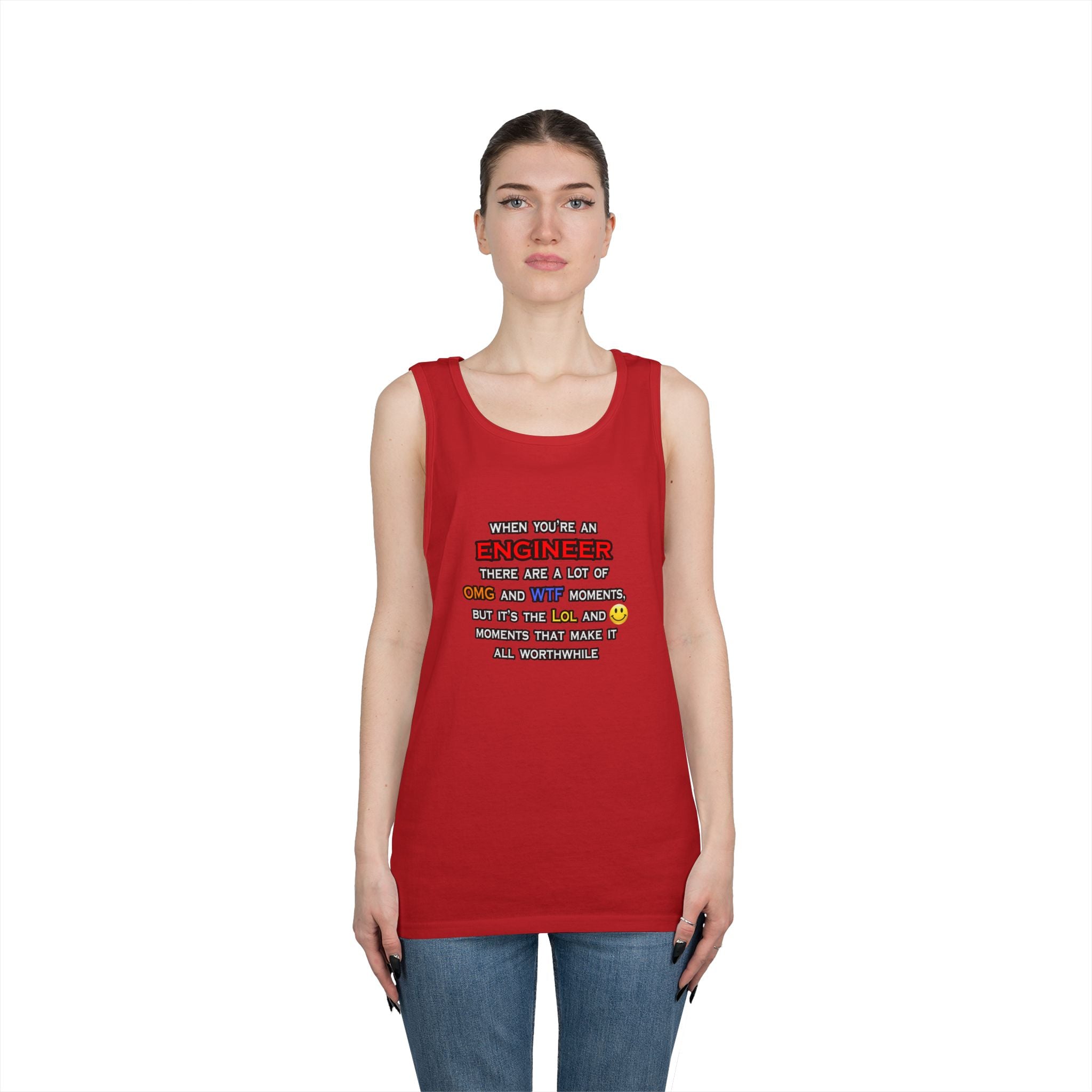Engineer ... OMG WTF LOL - Unisex Heavy Cotton Tank Top