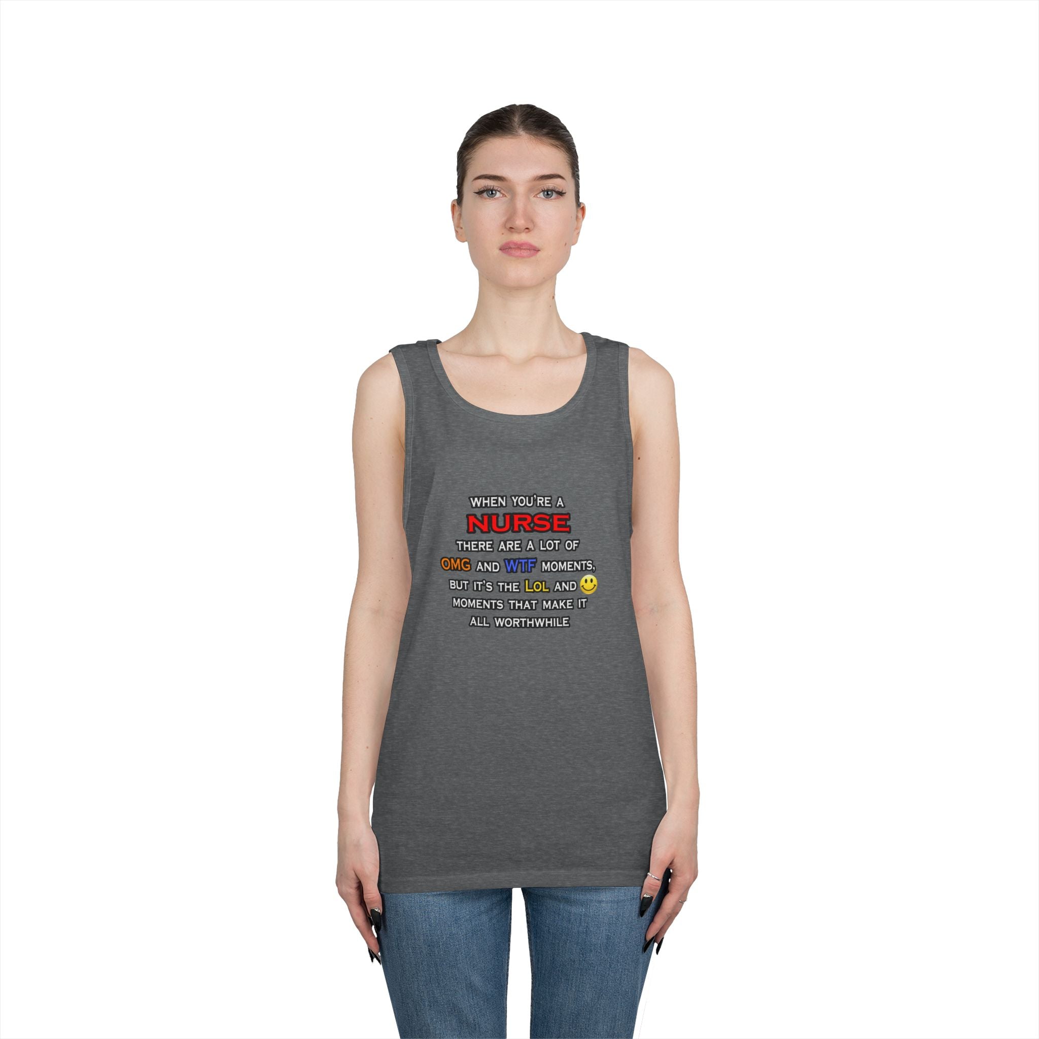Nurse ... OMG WTF LOL - Unisex Heavy Cotton Tank Top