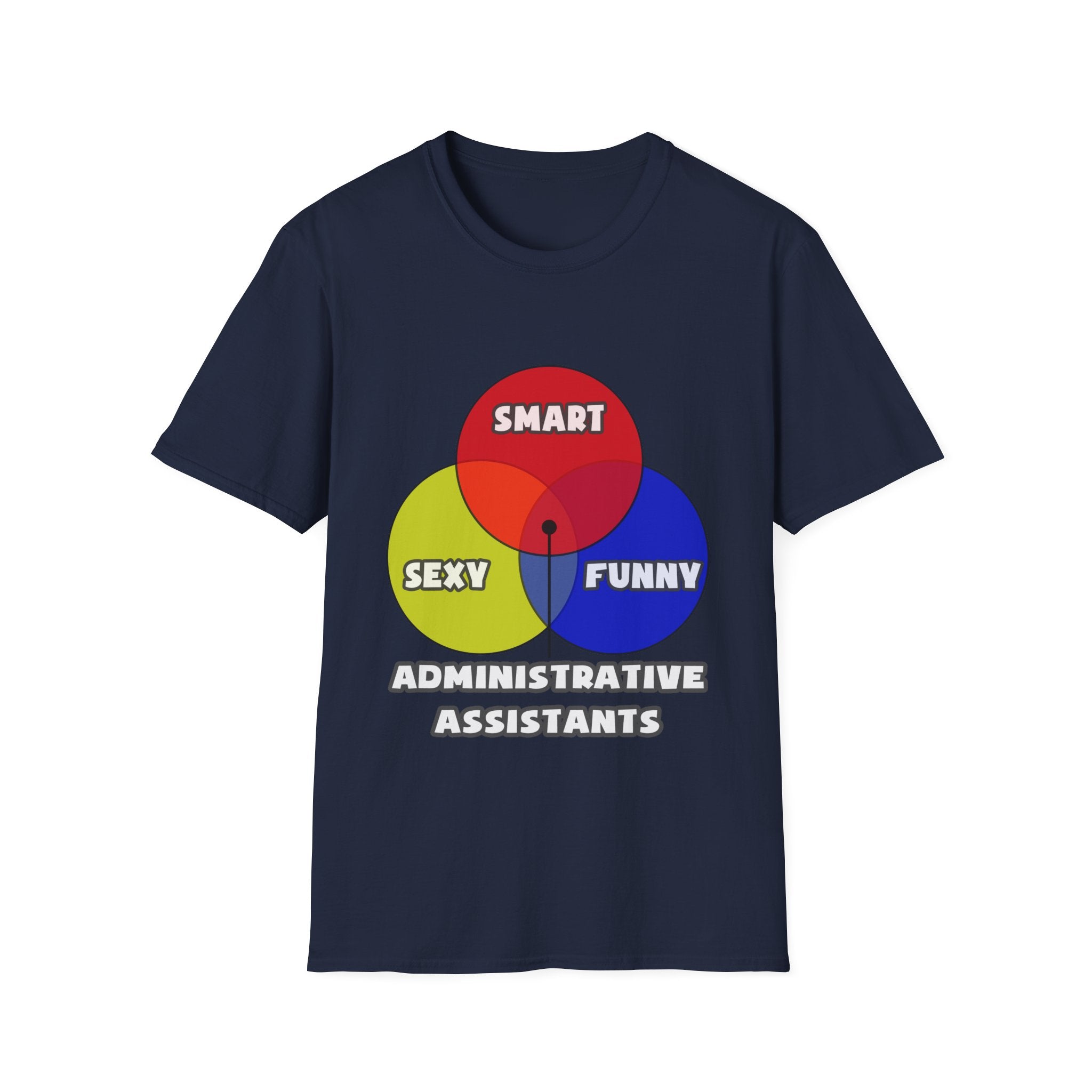 Venn Diagram .. Administrative Assistants - Unisex Softstyle T-Shirt