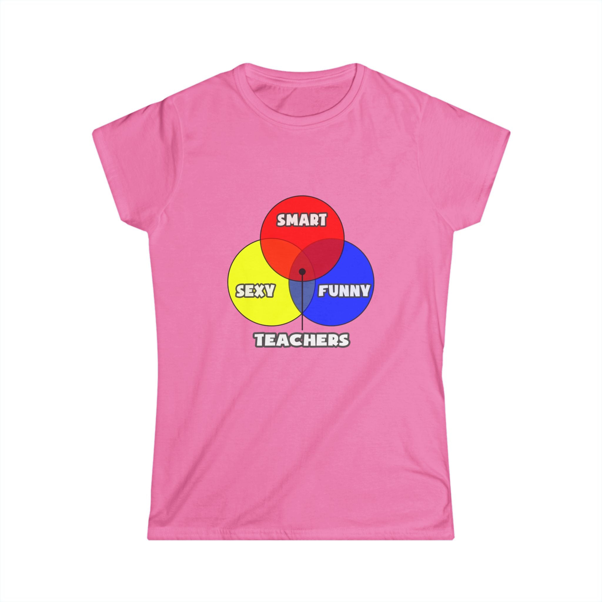 Venn Diagram .. Teachers - Women's Softstyle Tee
