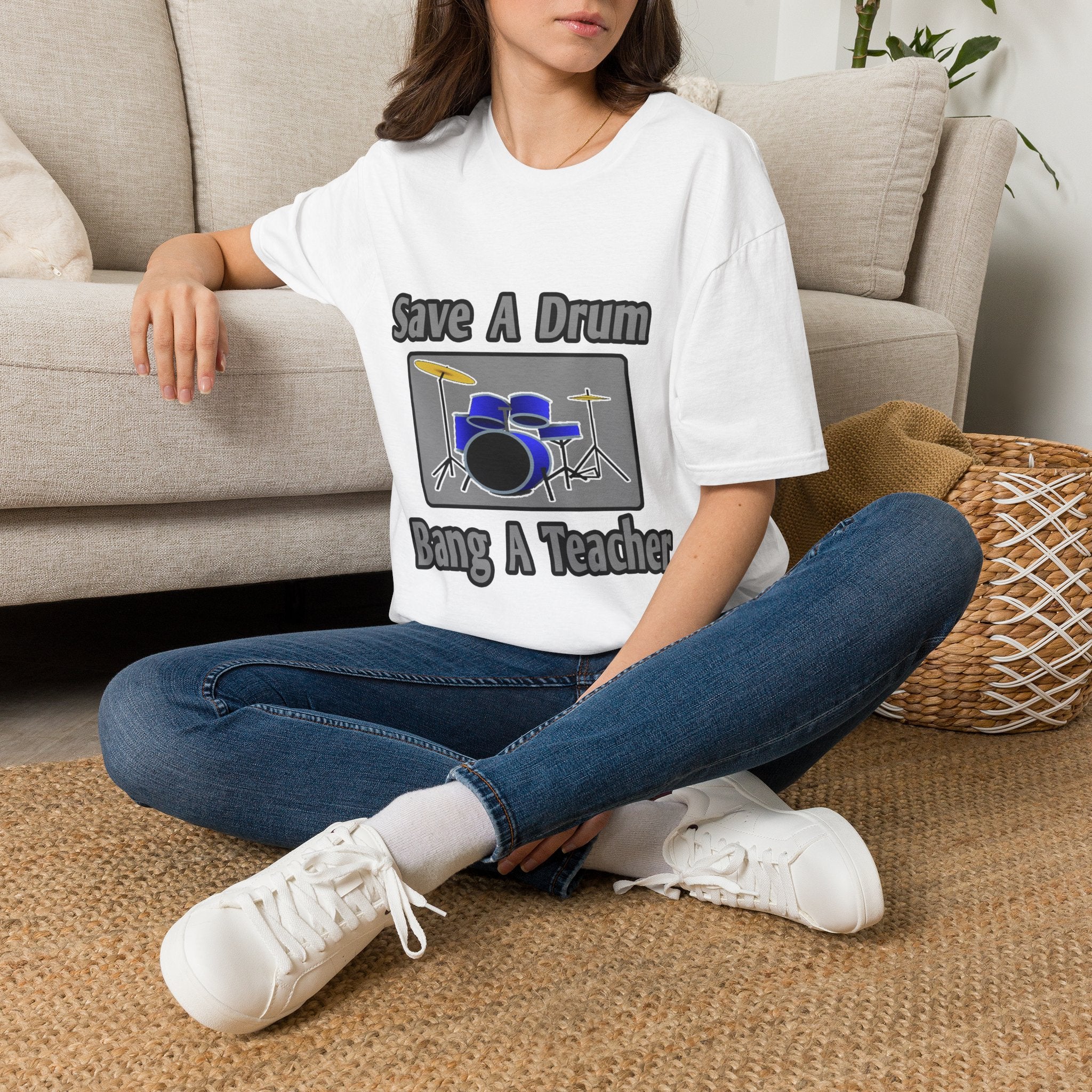 Save a Drum...Bang a Teacher - Unisex Softstyle T-Shirt