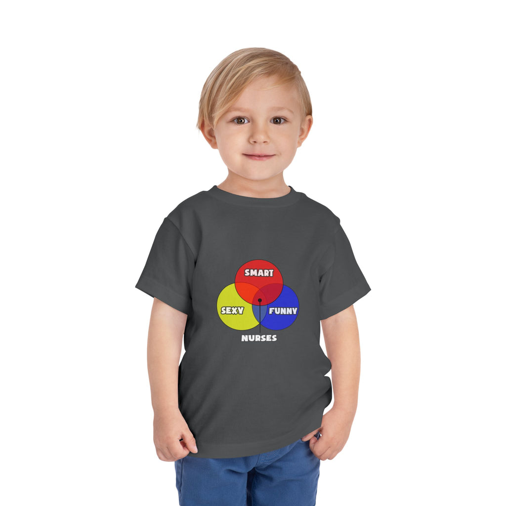 Venn Diagram .. Nurses - Toddler Short Sleeve Tee