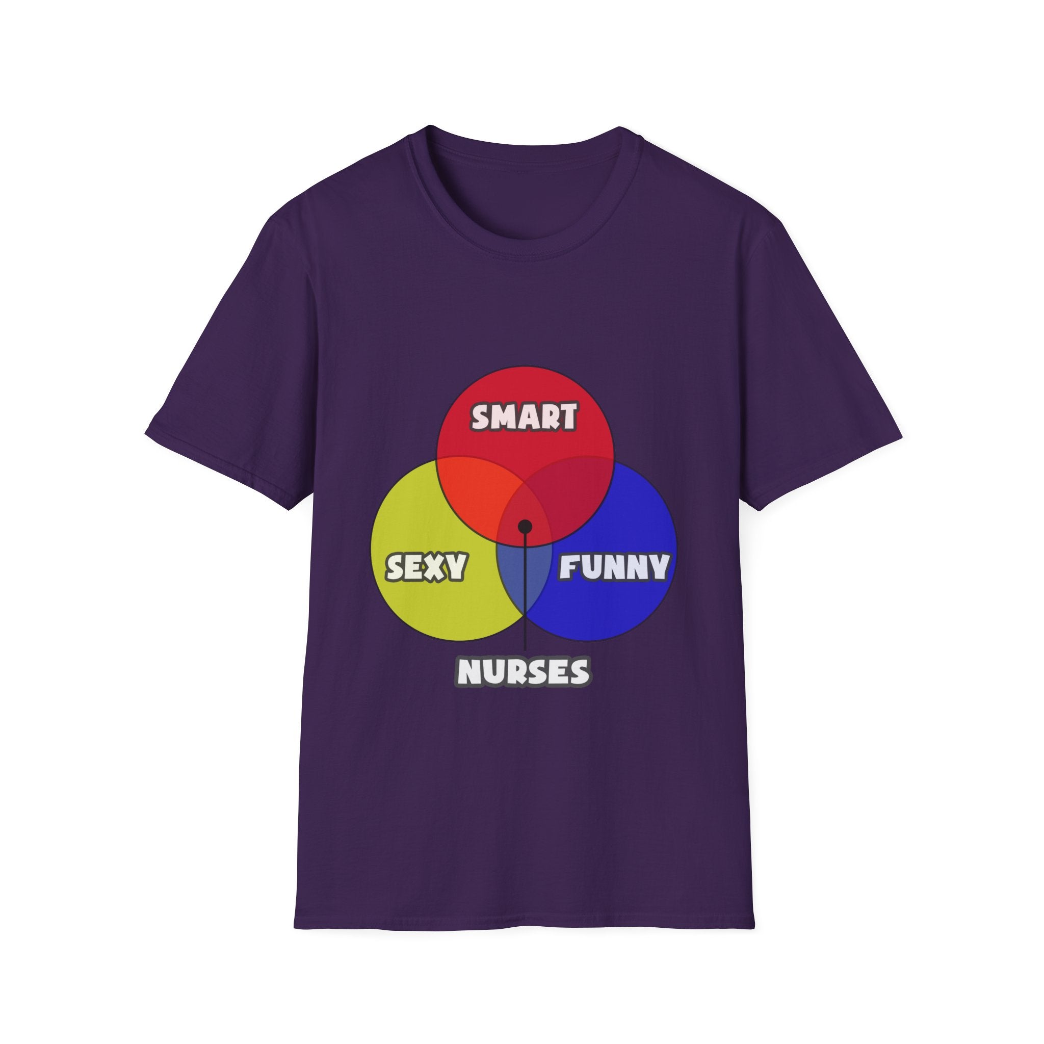 Venn Diagram .. Nurses - Unisex Softstyle T-Shirt