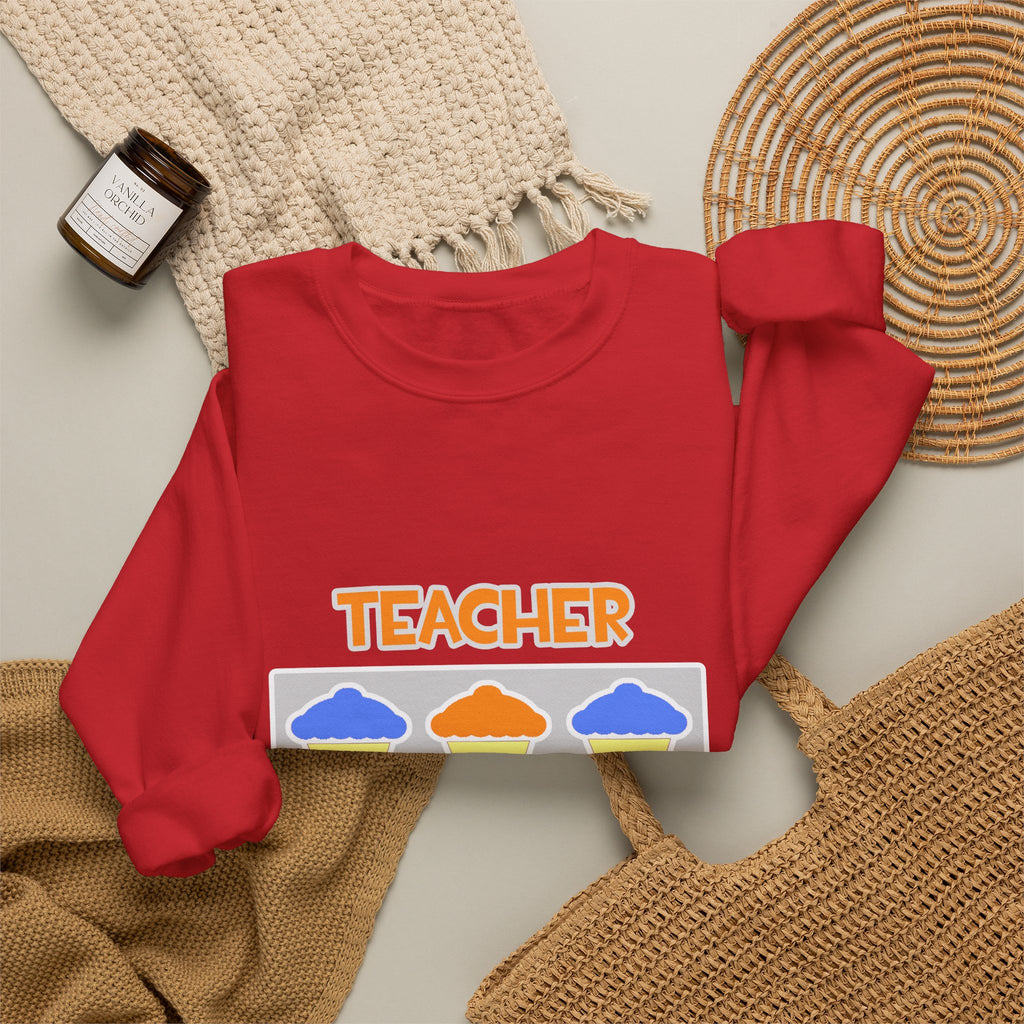 Teacher ... Will Work For Cupcakes - Unisex Heavy Blend™ Crewneck Sweatshirt