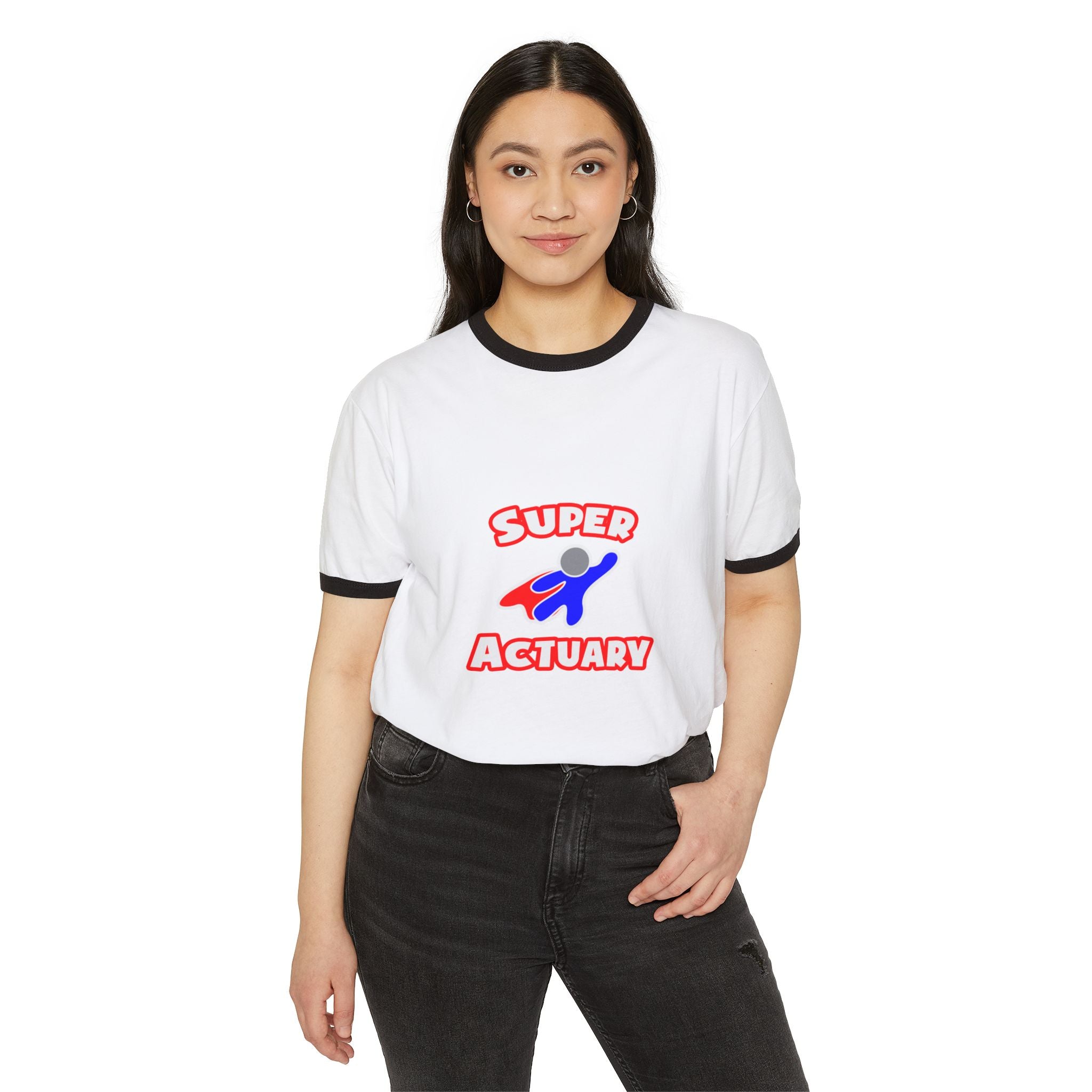Super Actuary - Unisex Cotton Ringer T-Shirt