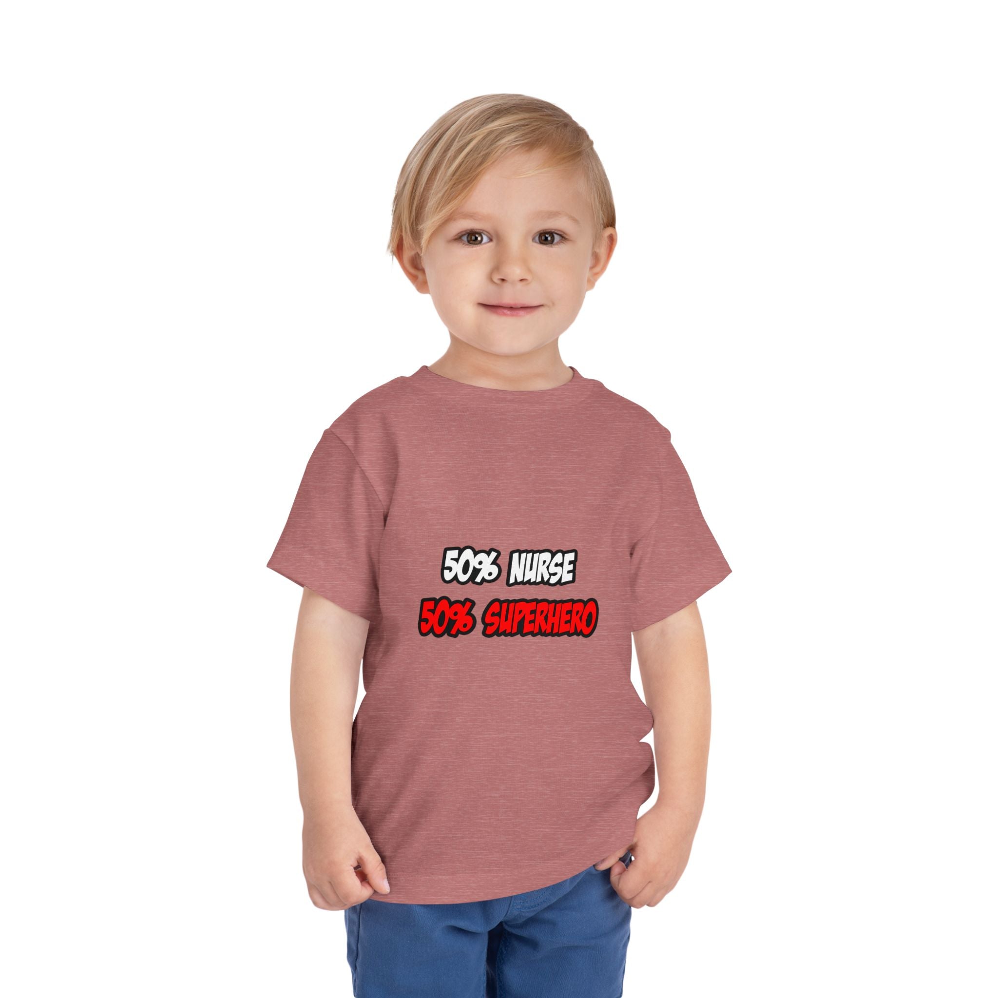Half Nurse...Half Superhero - Toddler Short Sleeve Tee