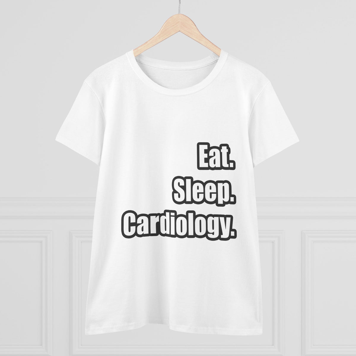 Eat. Sleep. Cardiology - Women's Midweight Cotton Tee