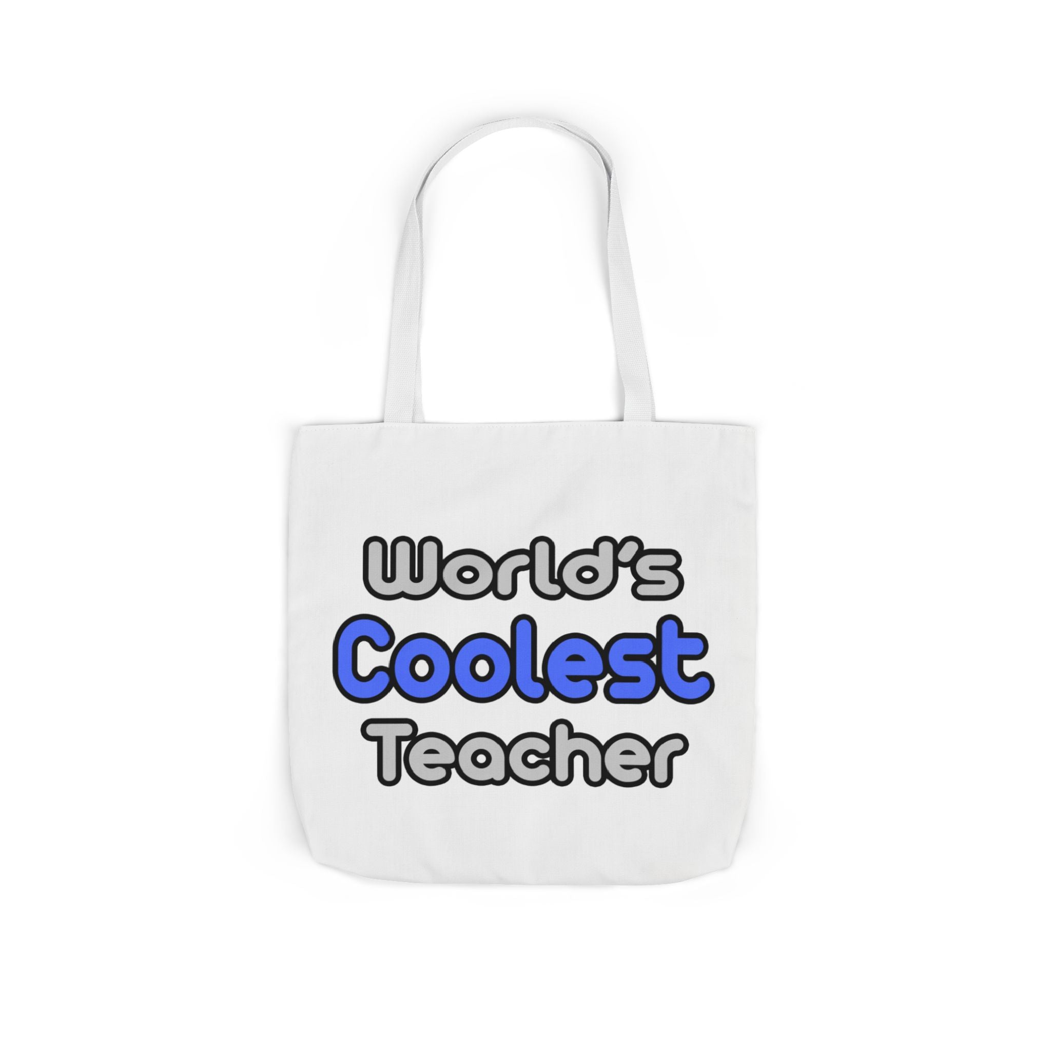 World's Coolest Teacher - Canvas Tote Bag, 5-Color Straps