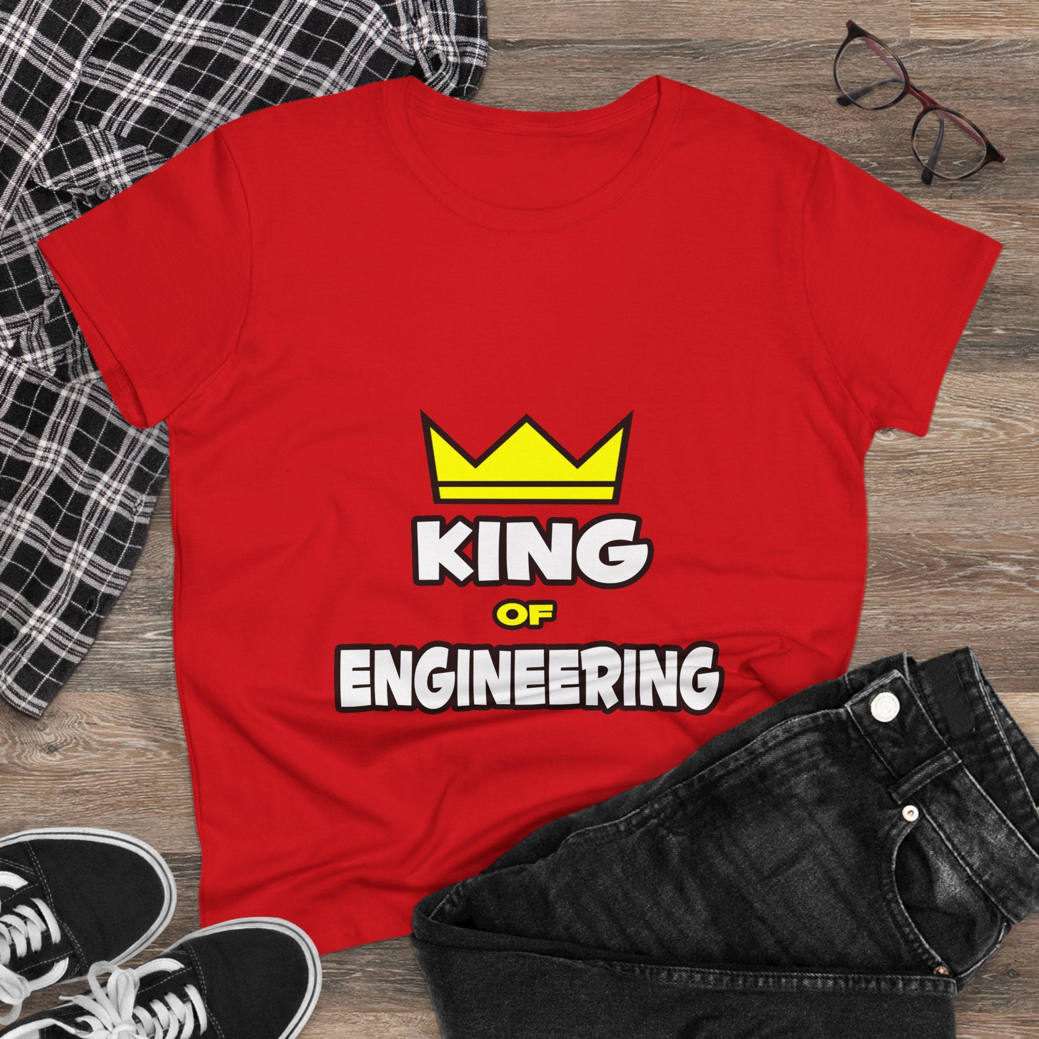 King of Engineering - Women's Midweight Cotton Tee