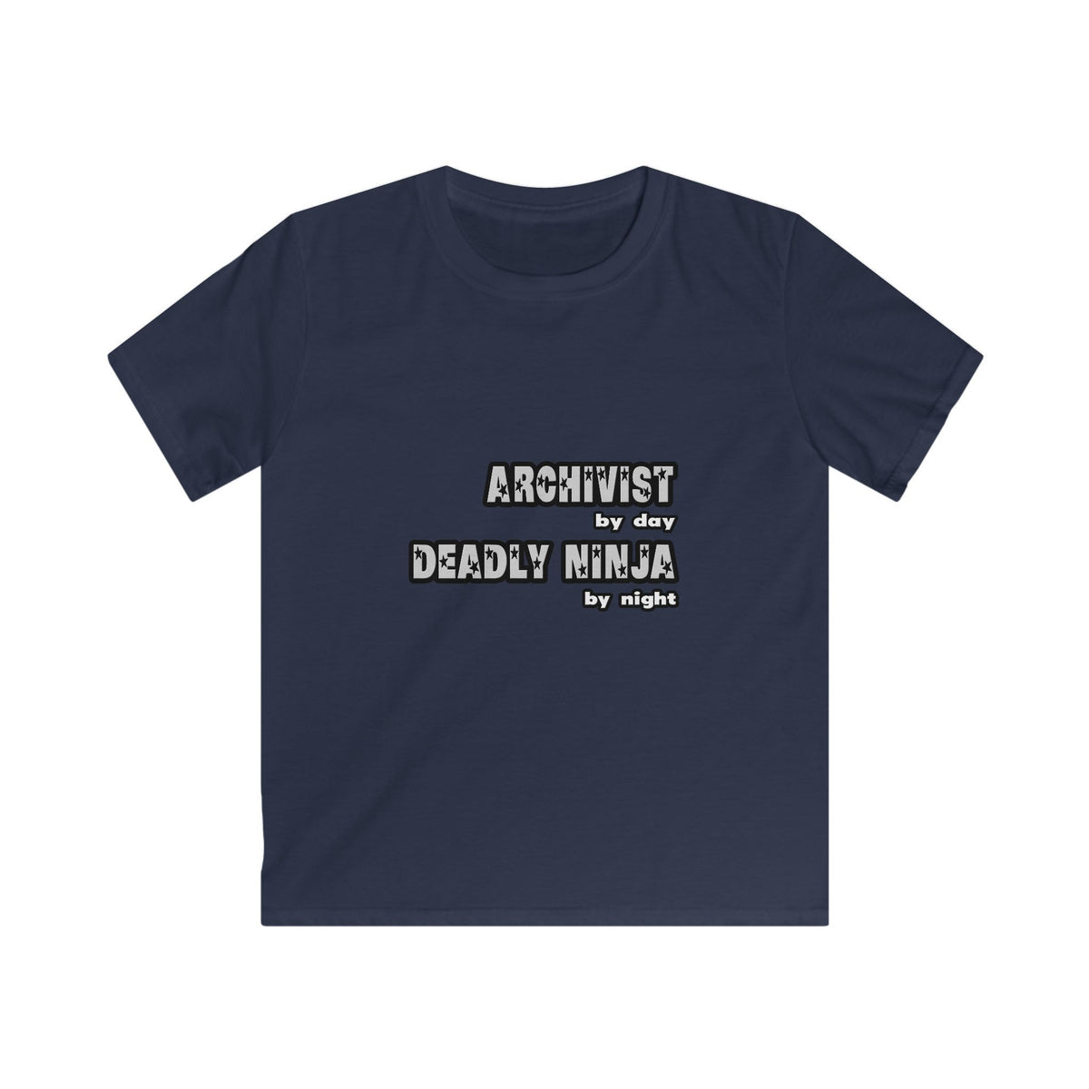 Archivist By Day...Deadly Ninja By Night - Kids Softstyle Tee