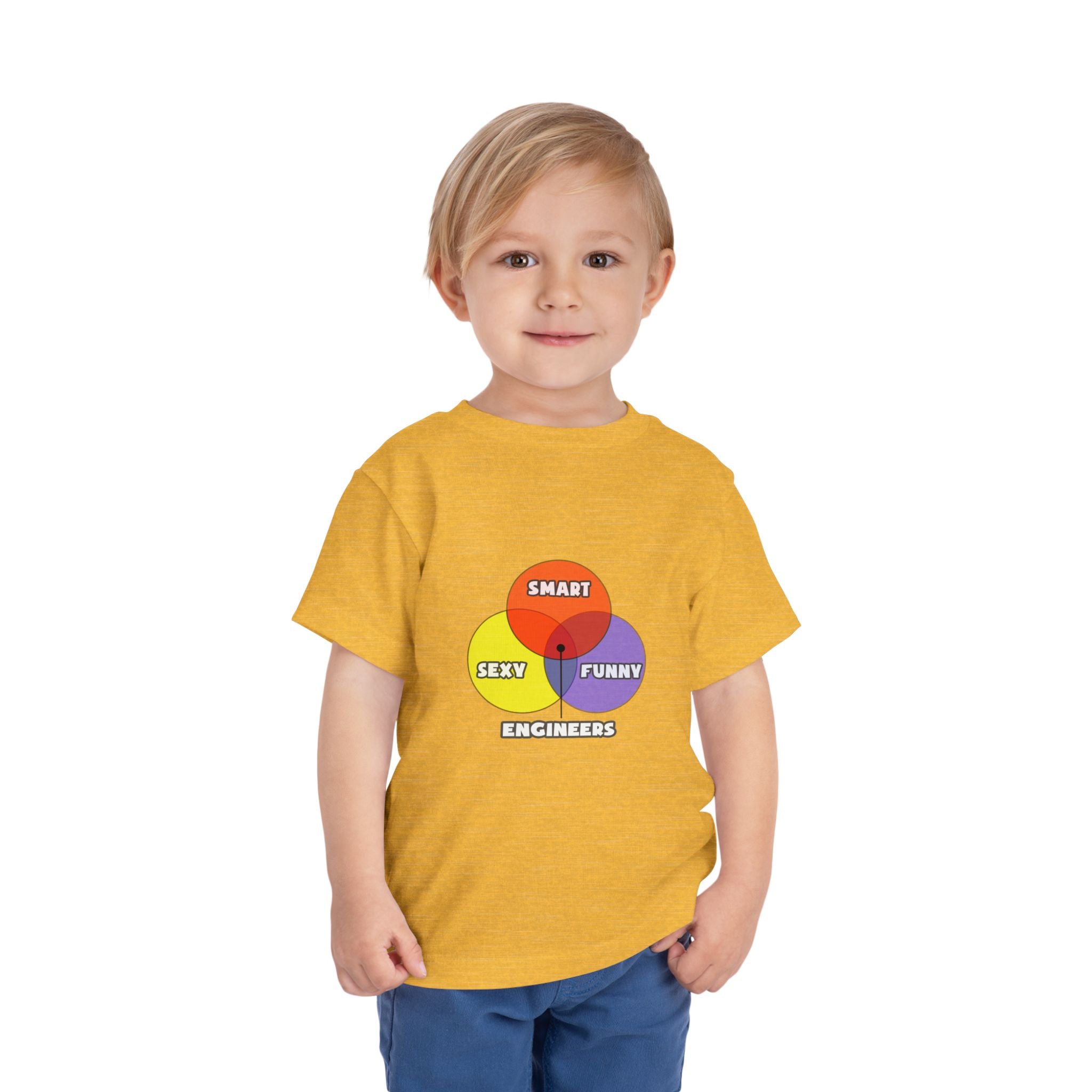 Venn Diagram .. Engineers - Toddler Short Sleeve Tee