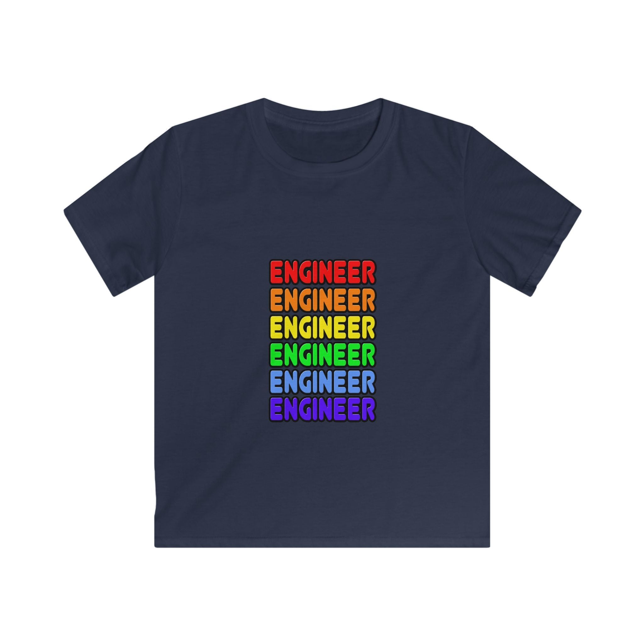 Rainbow Engineer - Kids Softstyle Tee