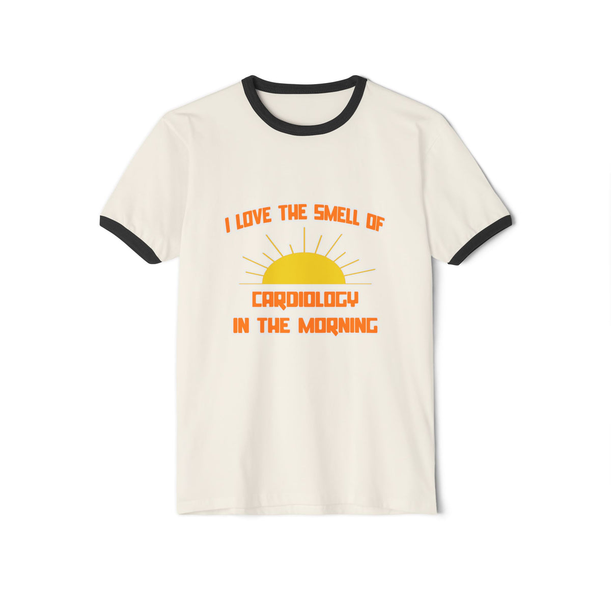 Smell of Cardiology in the Morning - Unisex Cotton Ringer T-Shirt