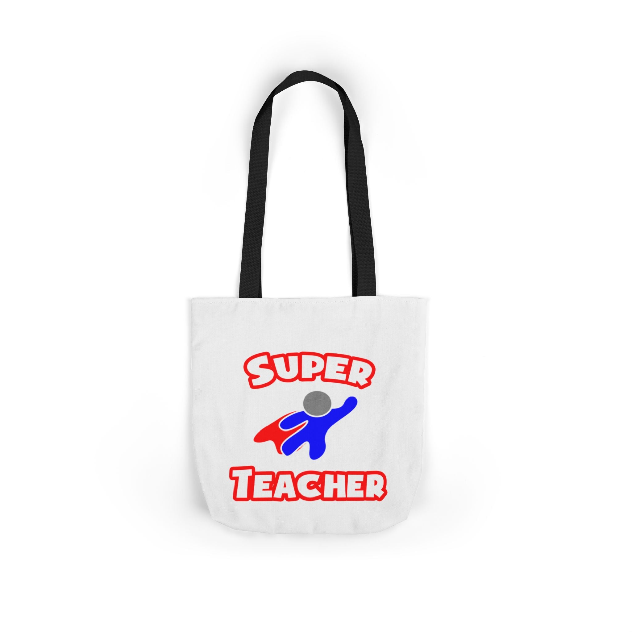 Super Teacher - Canvas Tote Bag, 5-Color Straps