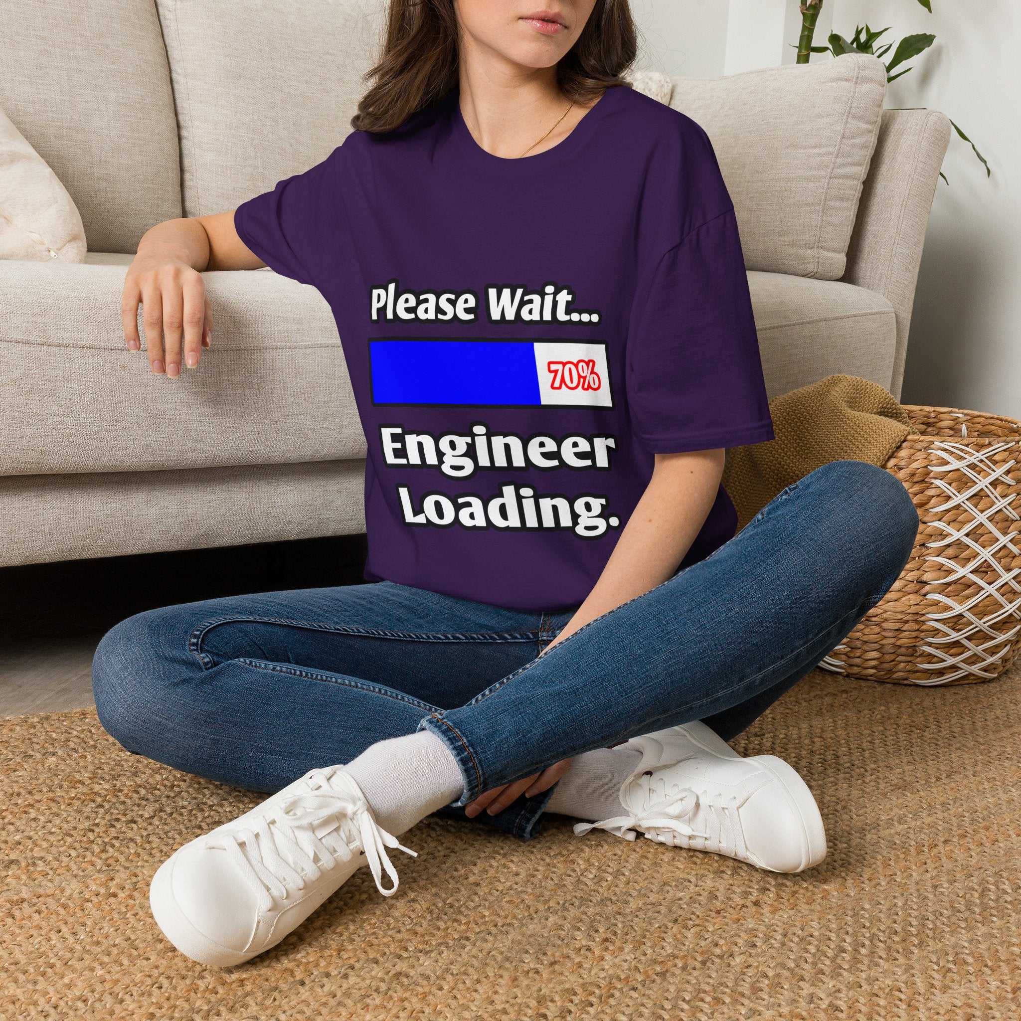 Please Wait...Engineer Loading - Unisex Softstyle T-Shirt