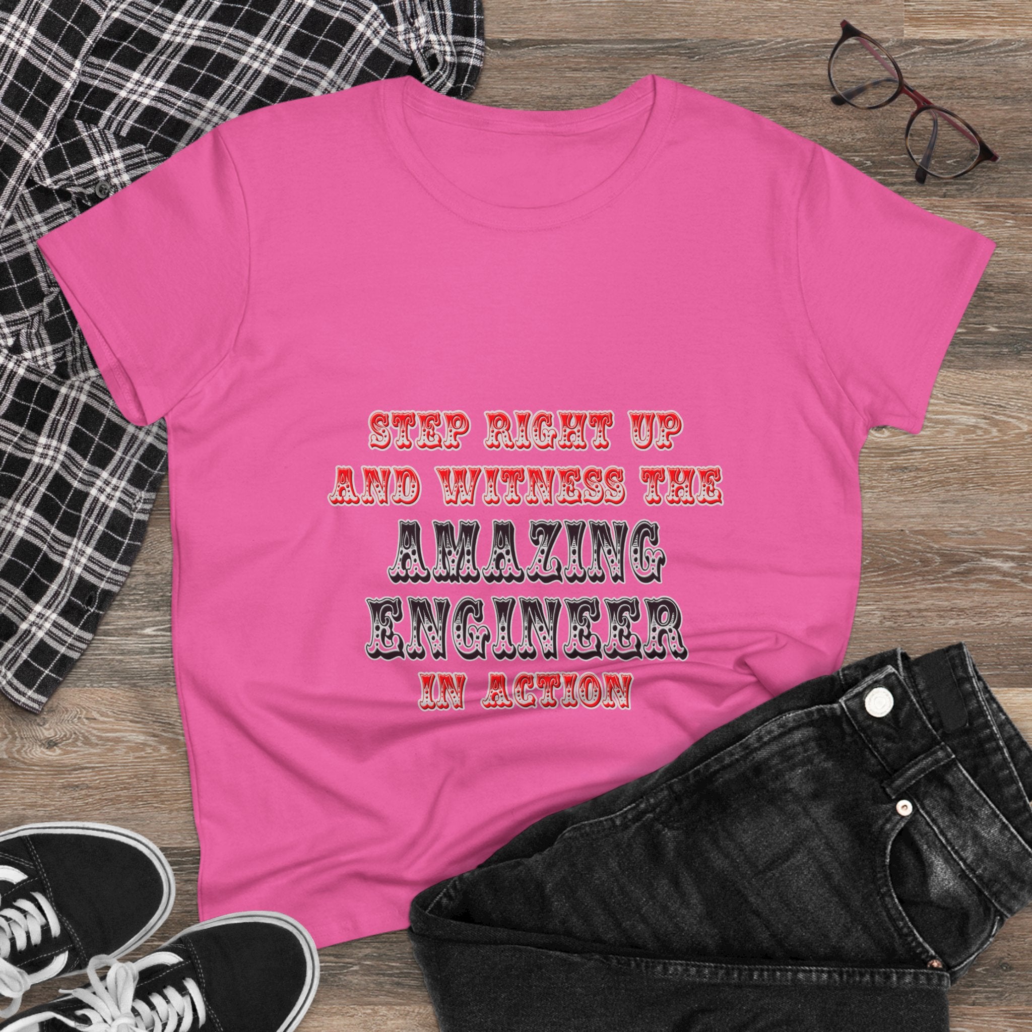 Amazing Engineer In Action - Women's Midweight Cotton Tee