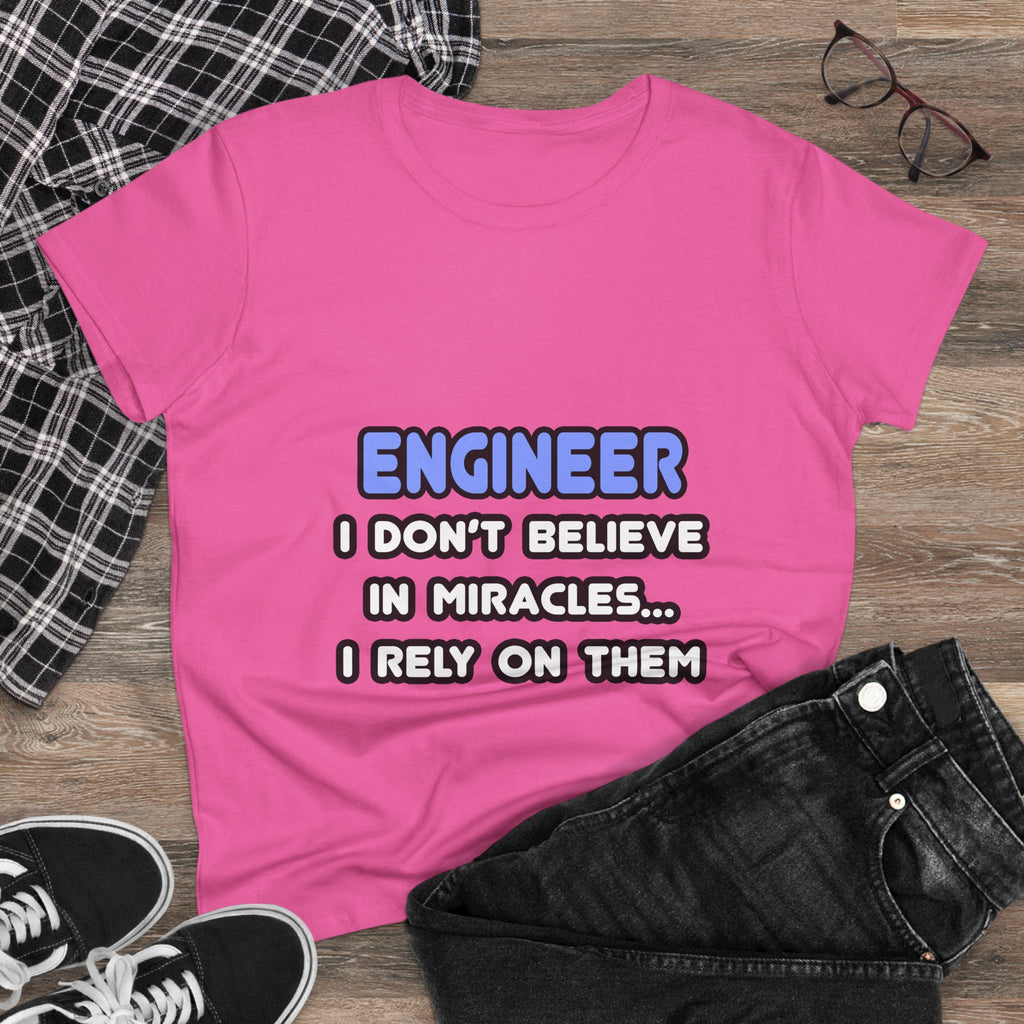 Miracles and Engineers - Women's Midweight Cotton Tee