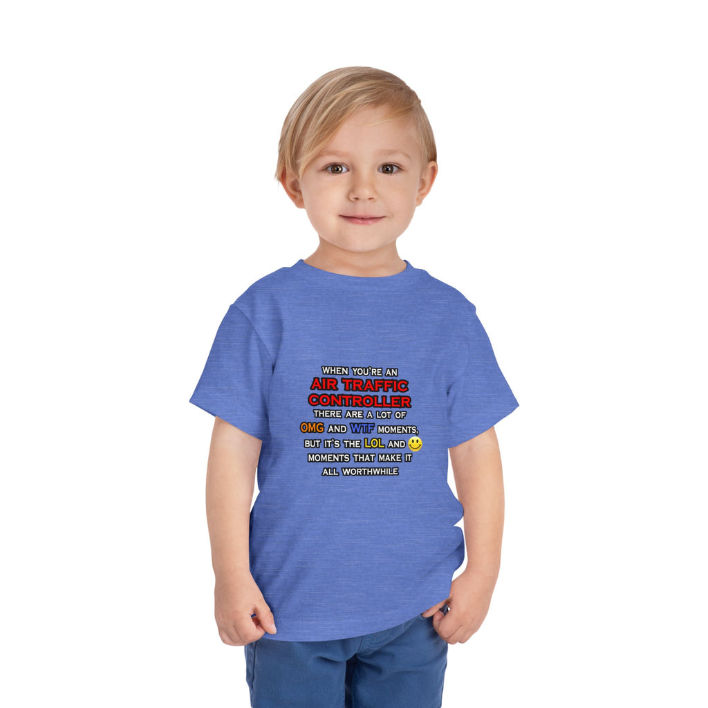 Funny Air Traffic Controller ... OMG WTF LOL - Toddler Short Sleeve Tee