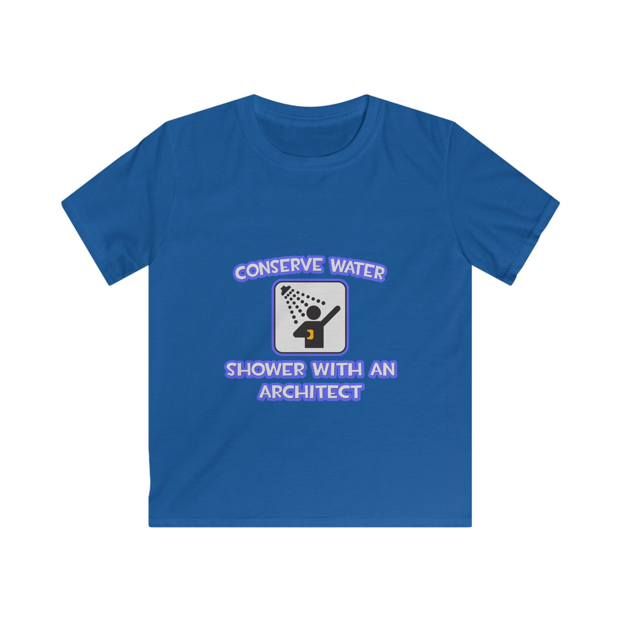 Conserve Water .. Shower With an Architect - Kids Softstyle Tee