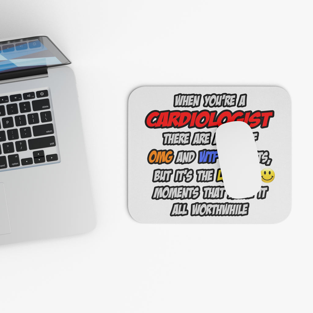 Cardiologist .. OMG WTF LOL - Mouse Pad (Rectangle)