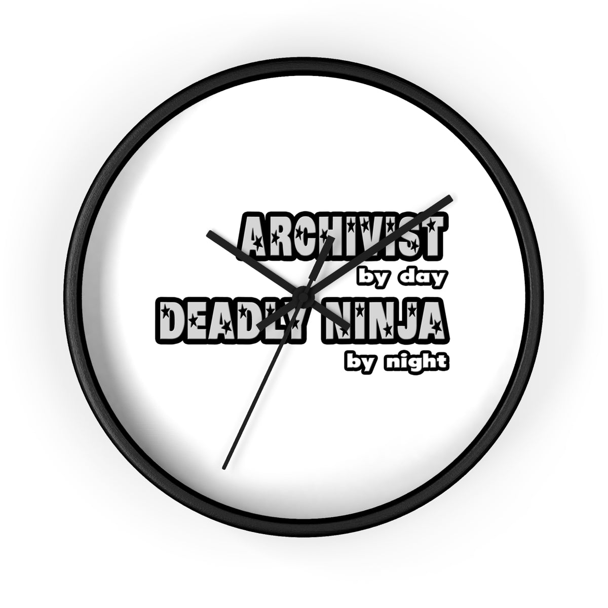 Archivist By Day...Deadly Ninja By Night - Wall Clock