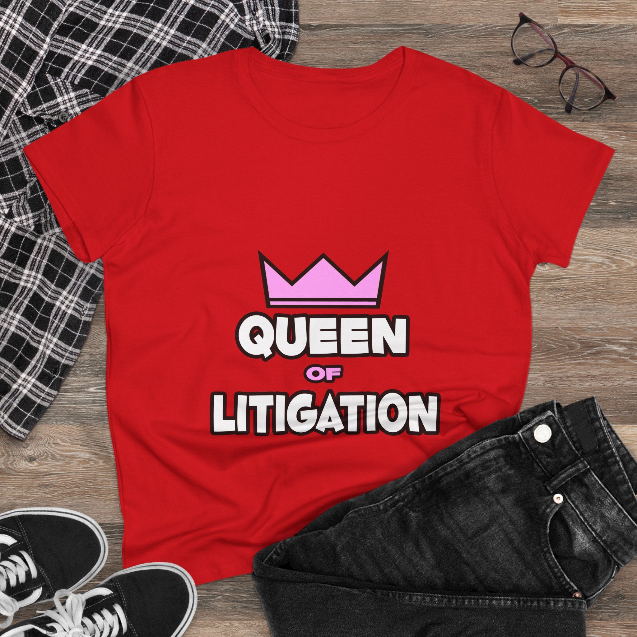 Queen of Litigation - Women's Midweight Cotton Tee