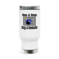 Save a Drum...Bang a Bartender - Stainless Steel Travel Mug with Handle, 14oz