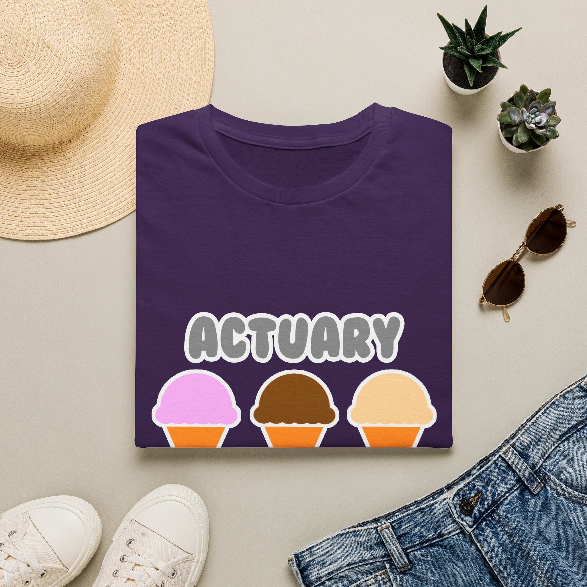 Actuary ... Will Work For Ice Cream - Unisex Softstyle T-Shirt