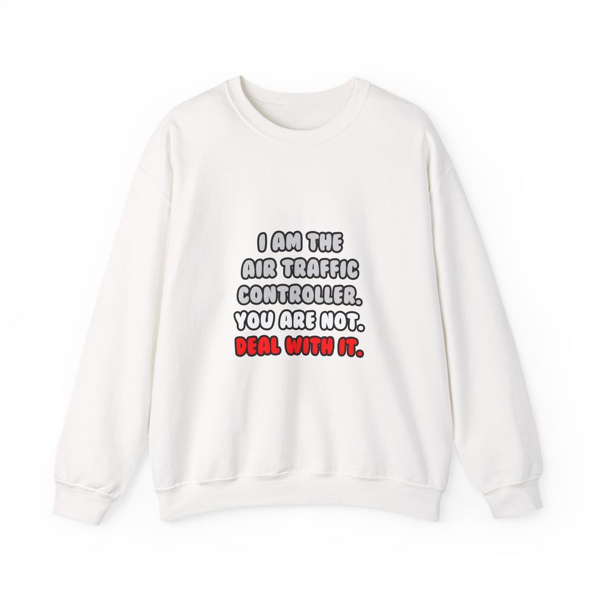Deal With It ... Funny Air Traffic Controller - Unisex Heavy Blend™ Crewneck Sweatshirt