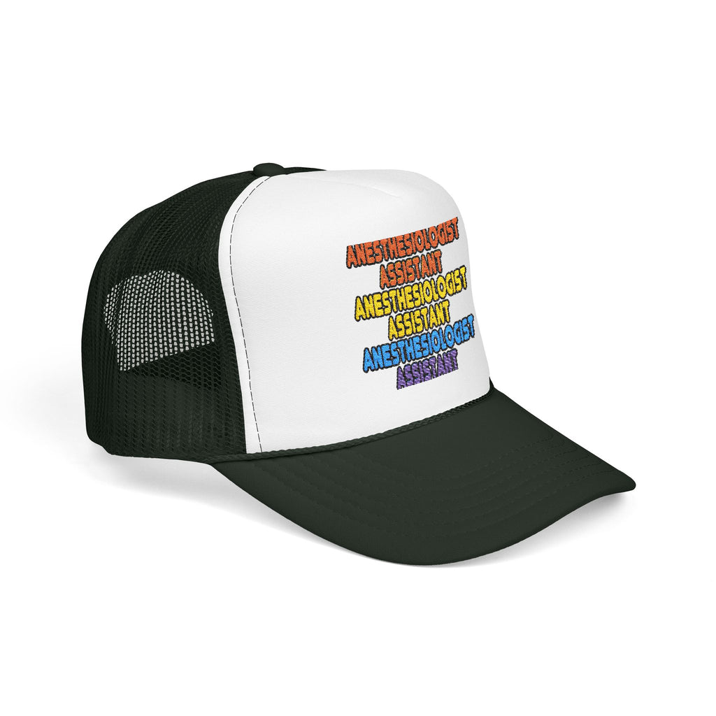Rainbow Anesthesiologist Assistant - Foam Trucker Hat