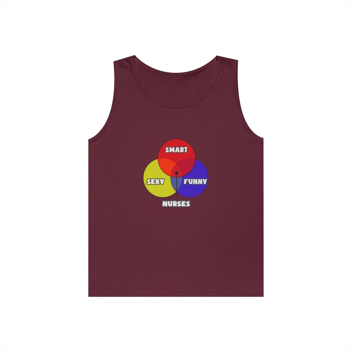 Venn Diagram .. Nurses - Unisex Heavy Cotton Tank Top