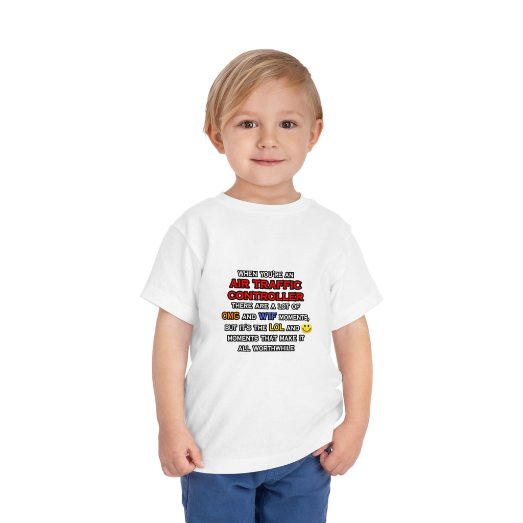 Funny Air Traffic Controller ... OMG WTF LOL - Toddler Short Sleeve Tee