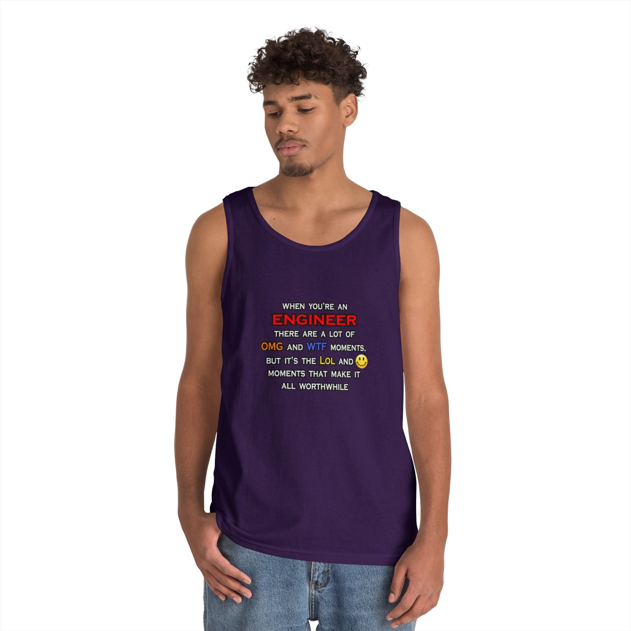 Engineer ... OMG WTF LOL - Unisex Heavy Cotton Tank Top