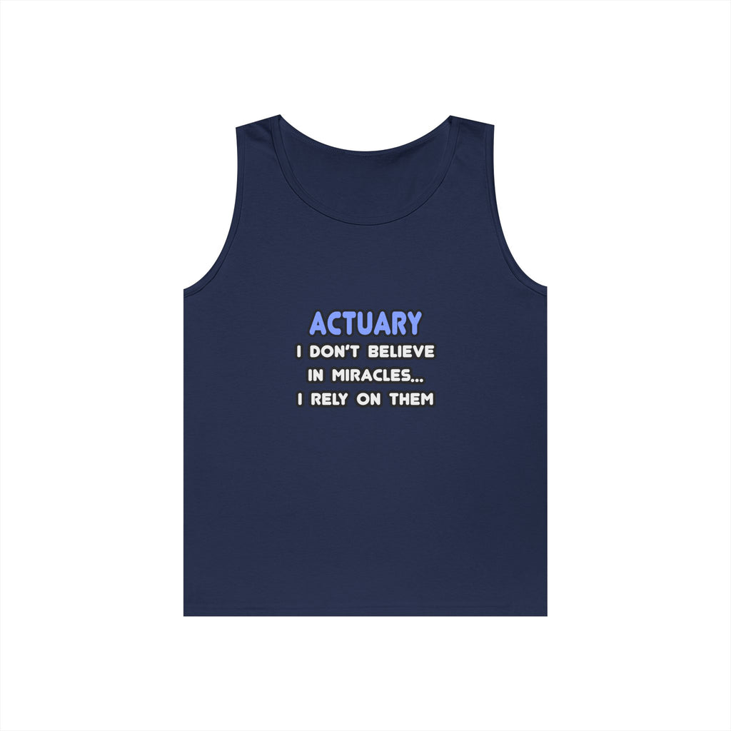 Miracles and Actuaries - Unisex Heavy Cotton Tank Top