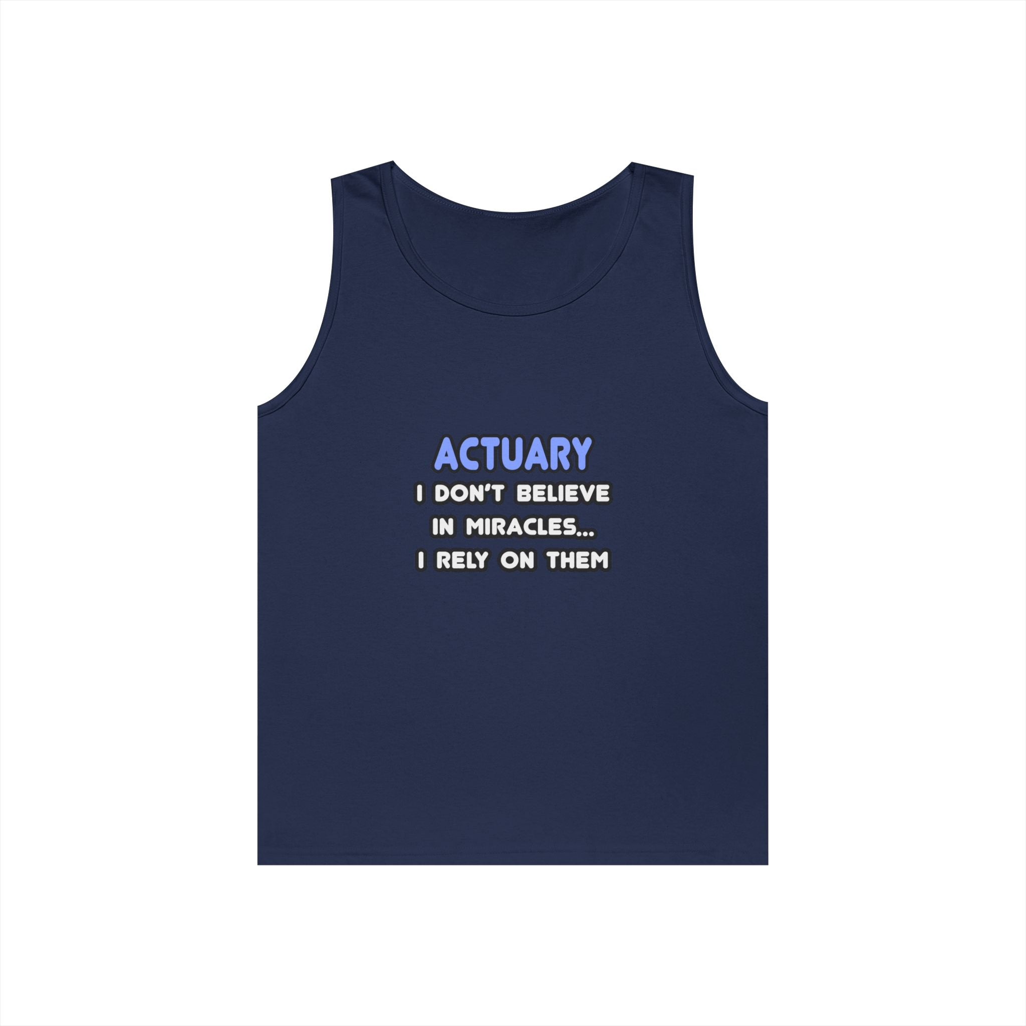 Miracles and Actuaries - Unisex Heavy Cotton Tank Top