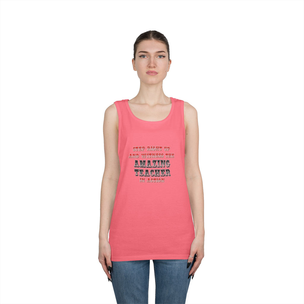 Amazing Teacher In Action - Unisex Heavy Cotton Tank Top