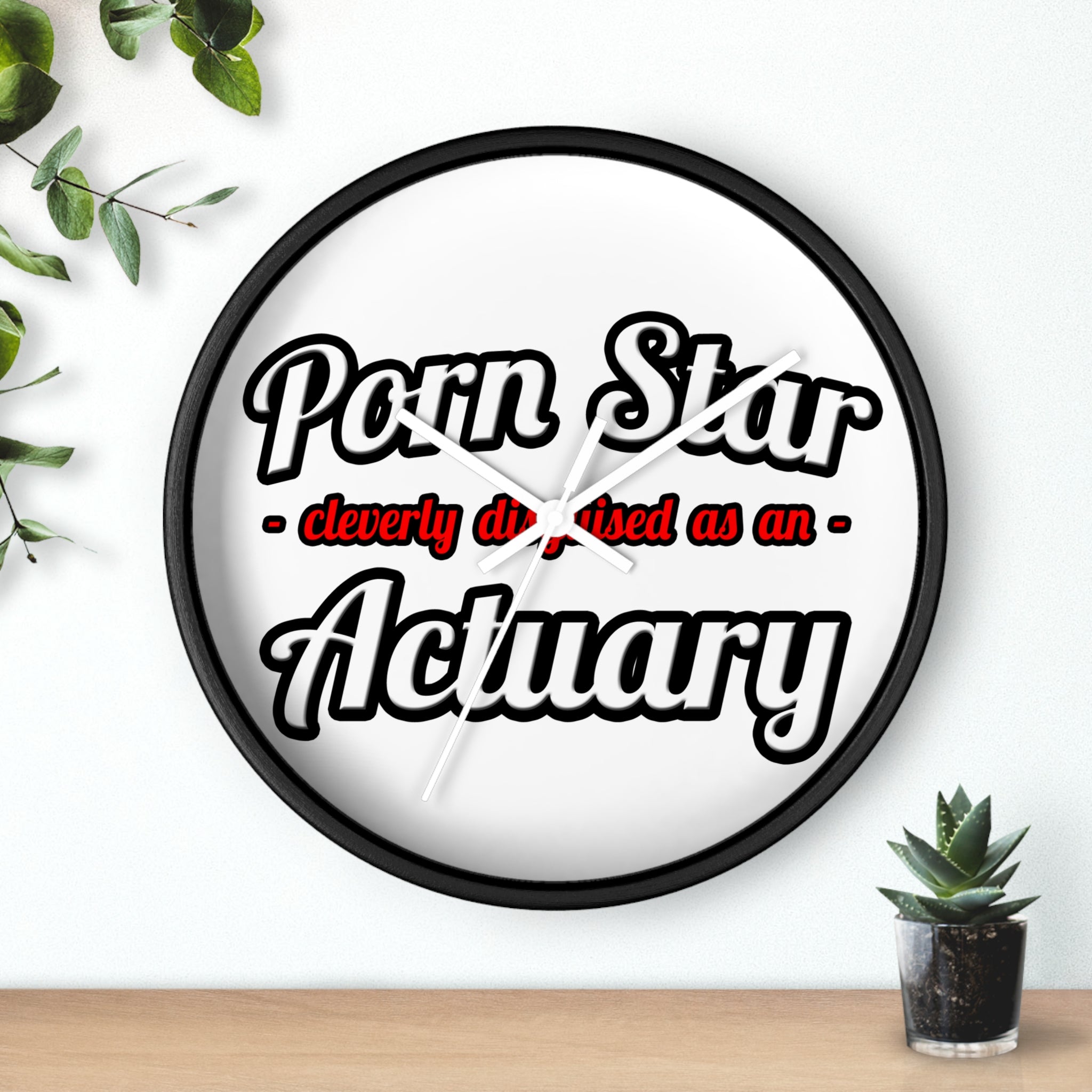 Porn Star ... Actuary - Wall Clock