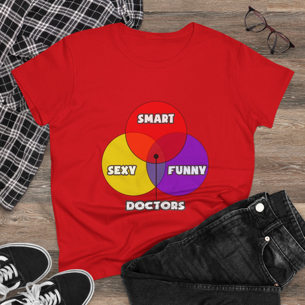 Venn Diagram .. Doctors - Women's Midweight Cotton Tee