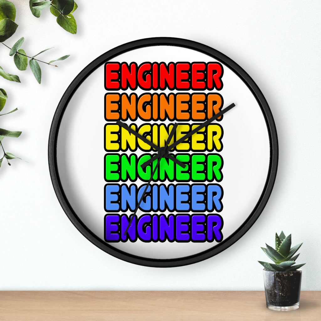 Rainbow Engineer - Wall Clock