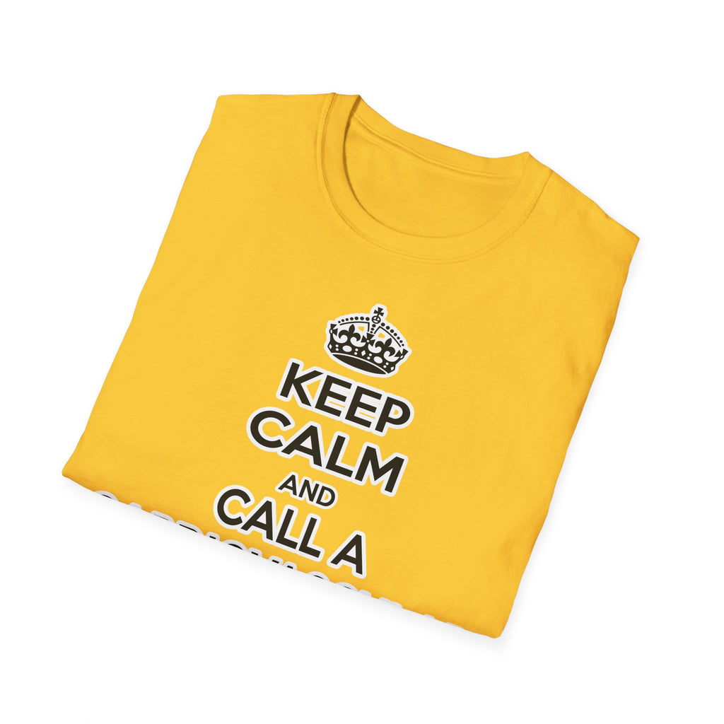 Keep Calm and Call a Cardiovascular Technologist - Unisex Softstyle T-Shirt
